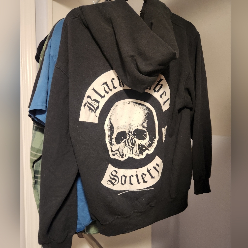 Black Label Society Hoody Cut V Neck Vintage Medium Mens BLS